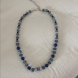 Elegant Blue Beaded Necklace